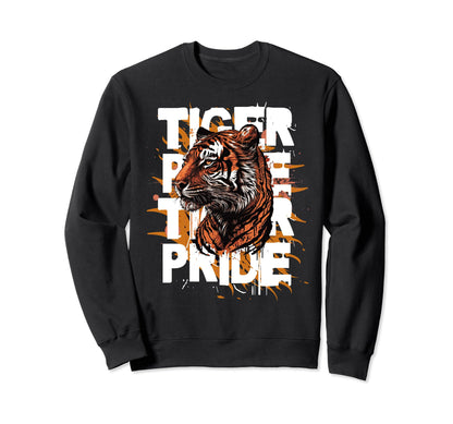 Tiger Pride Day Mom Dad Tigers Sweatshirt - Aesthetic Graphic Men Women - T-Shirt, Sweatshirt, Hoodie