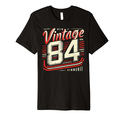 1984 Birthday 84 Born 1984 Typography T-Shirt - Graphic Print for Adults - T-Shirt, Sweatshirt, Hoodie