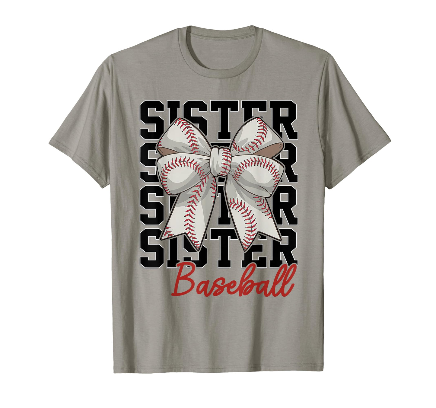 Baseball Sister Coquette Bow Biggest T-Shirt - Streetwear Style Men Women - T-Shirt, Sweatshirt, Hoodie
