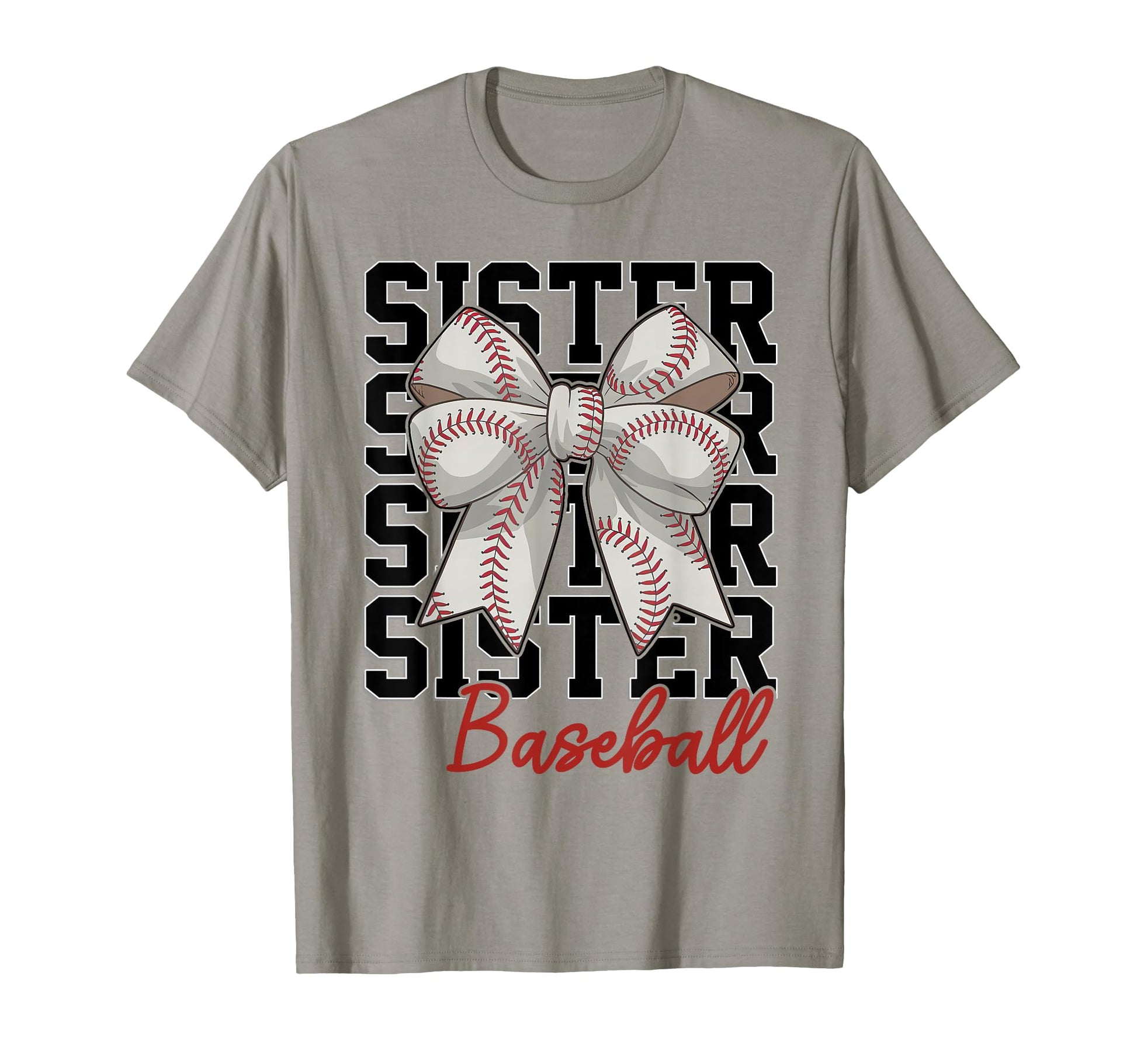 Baseball Sister Coquette Bow Biggest T-Shirt - Streetwear Style Men Women - T-Shirt, Sweatshirt, Hoodie