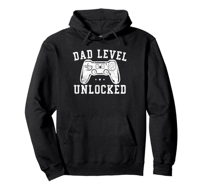 Dad Level Unlocked New Dad To Be Gifts Hoodie - Graphic Print for Adults - T-Shirt, Sweatshirt, Hoodie