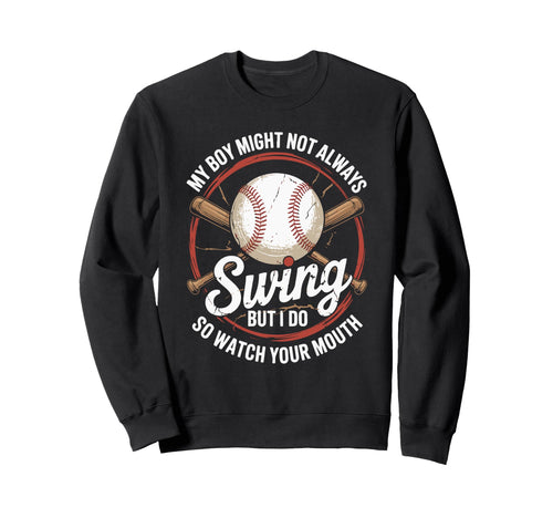Funny Baseball Parent Swing Sweatshirt - Casual Everyday Wear for Adults - T-Shirt, Sweatshirt, Hoodie