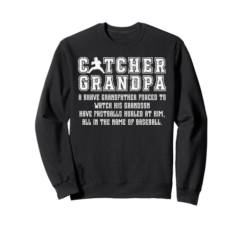 Baseball Catcher Grandpa Baseball Sweatshirt - Trendy Graphic Men Women - T-Shirt, Sweatshirt, Hoodie
