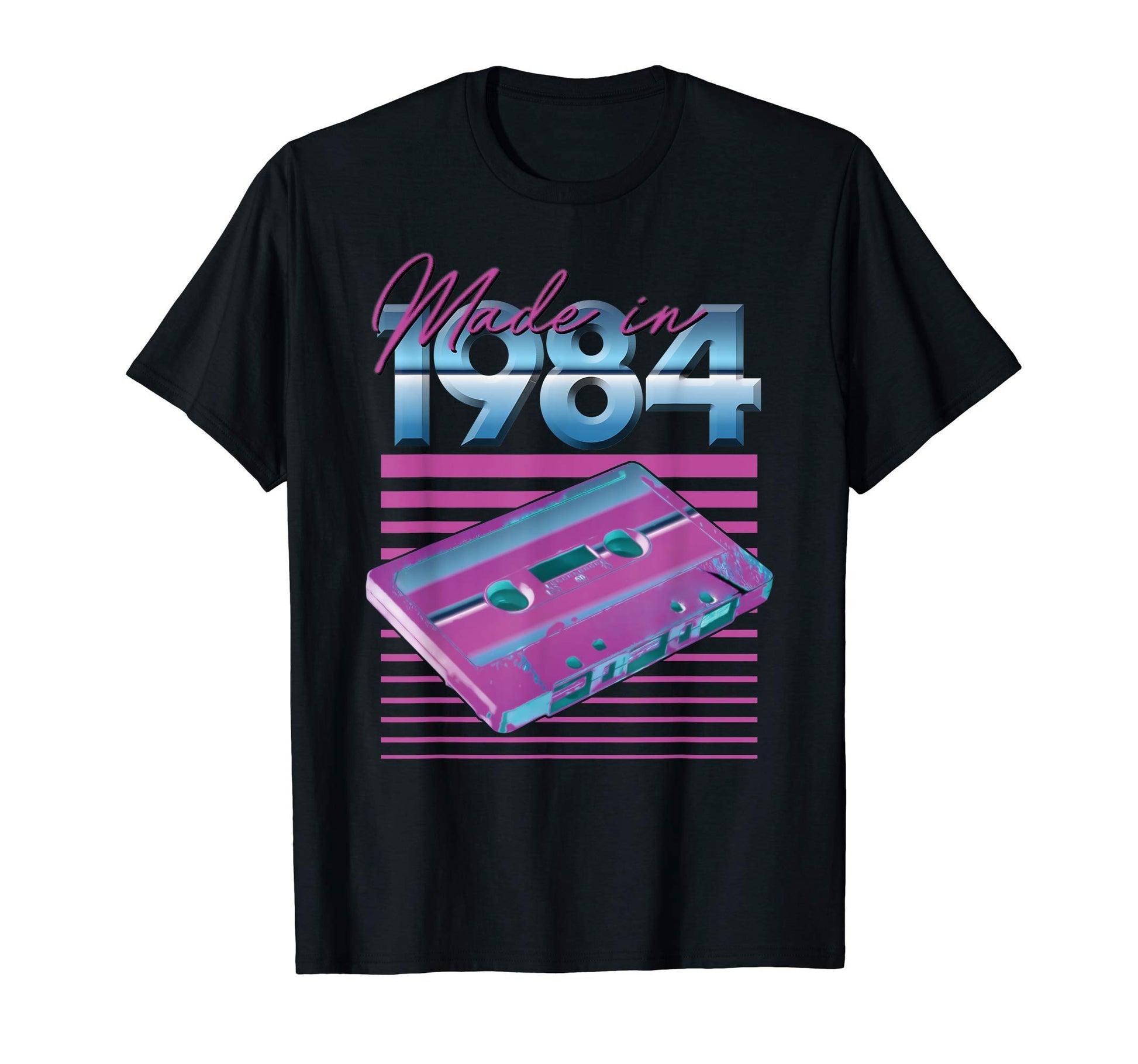 1984 Cassette Tape Stripes T-Shirt - Minimalist Print Men Women - T-Shirt, Sweatshirt, Hoodie