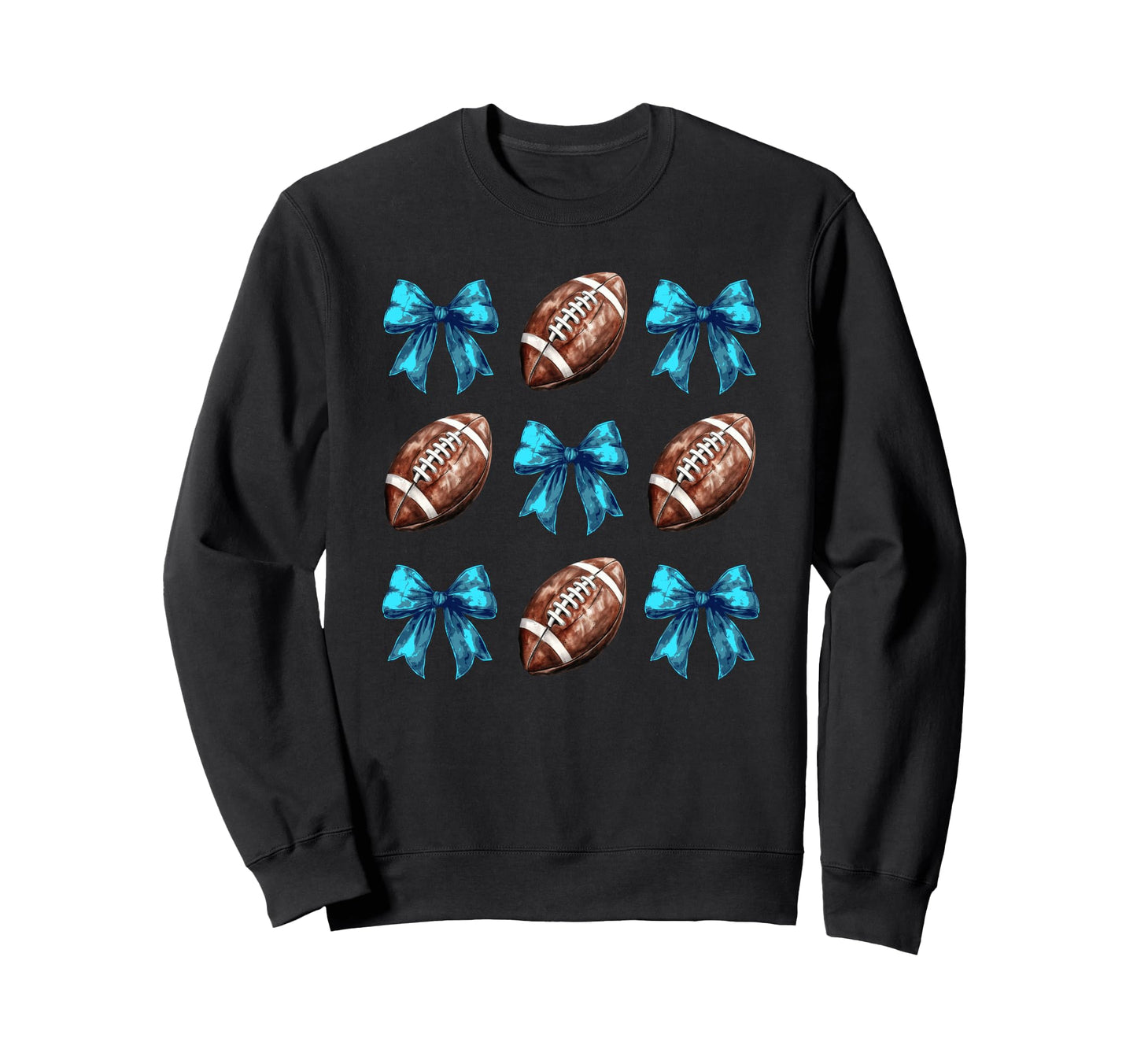 Football Coquette Bow Cheer Mom Sweatshirt - Custom Art Print for Adults - T-Shirt, Sweatshirt, Hoodie