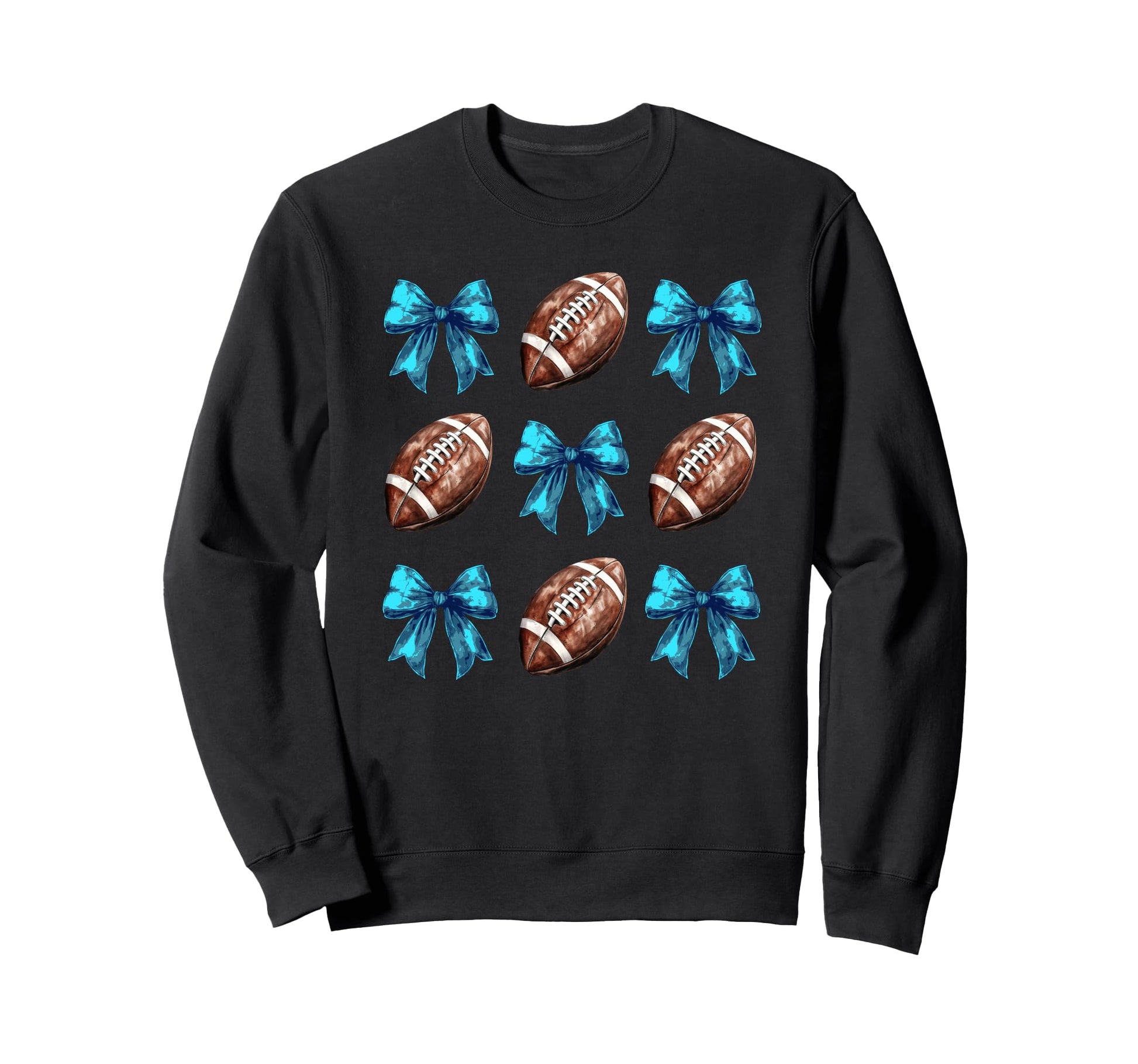 Football Coquette Bow Cheer Mom Sweatshirt - Custom Art Print for Adults - T-Shirt, Sweatshirt, Hoodie