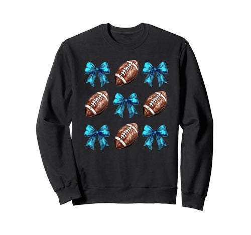 Football Coquette Bow Cheer Mom Sweatshirt - Custom Art Print for Adults - T-Shirt, Sweatshirt, Hoodie