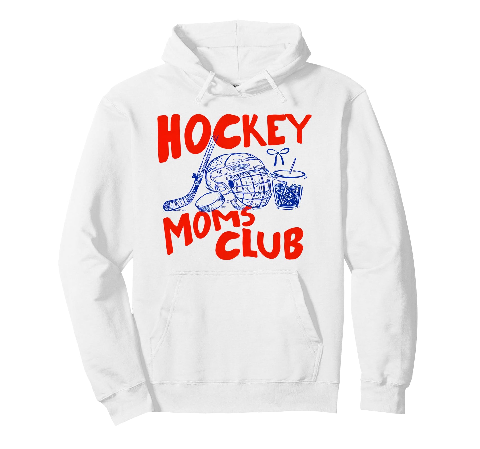 Hockey Moms Club Ice Sports Fan Mothers Day Hoodie - Trendy Graphic Unisex - T-Shirt, Sweatshirt, Hoodie