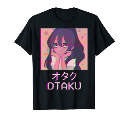 Otaku Anime Japanese Vaporwave T-Shirt - Trendy Graphic for Adults - T-Shirt, Sweatshirt, Hoodie