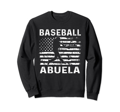 Baseball Abuela Grandma Usa Flag 4Th Sweatshirt - Novelty Apparel Unisex - T-Shirt, Sweatshirt, Hoodie