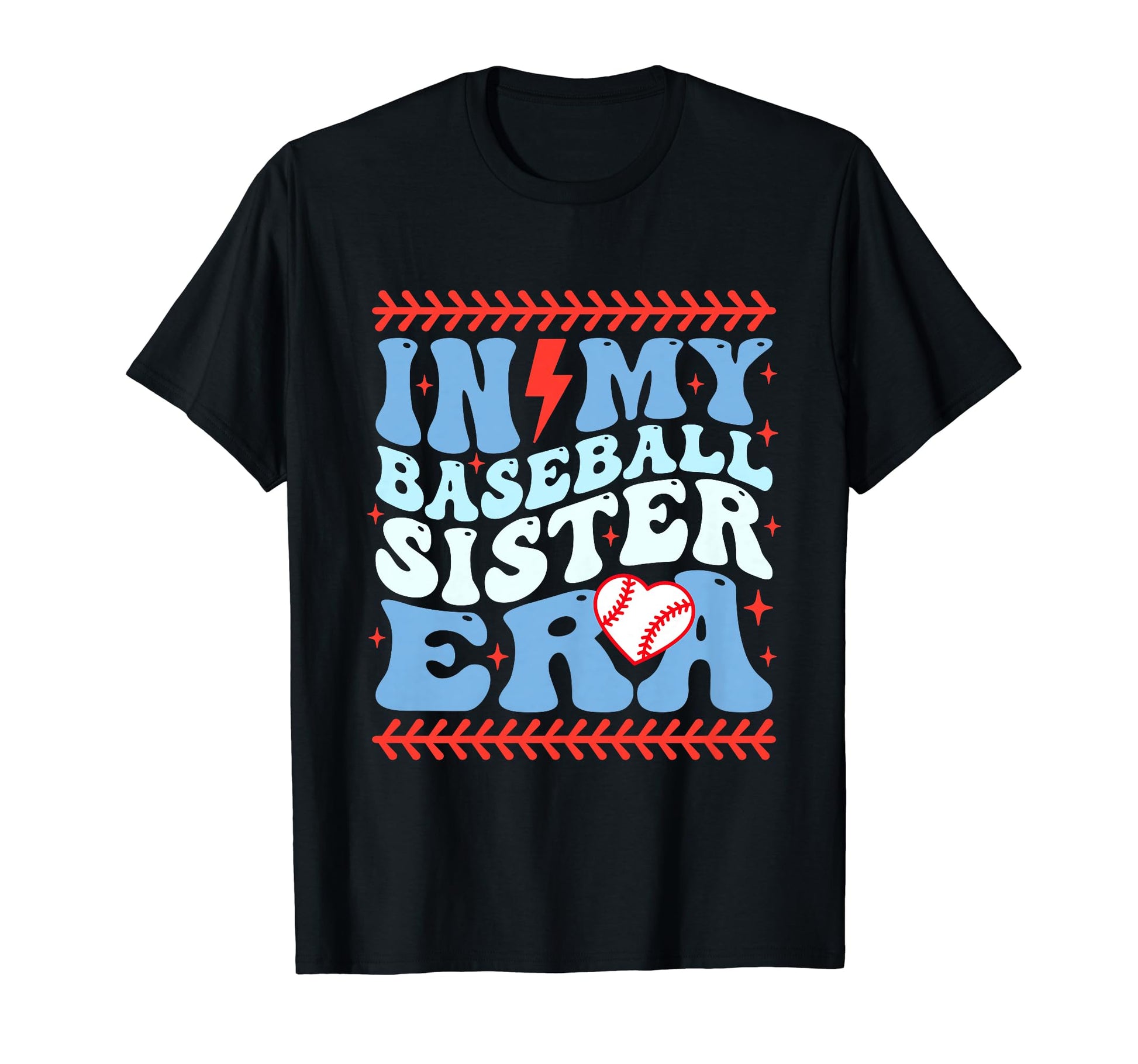 My Baseball Sister Era Groovy Baseball T-Shirt - Trendy Graphic Unisex - T-Shirt, Sweatshirt, Hoodie