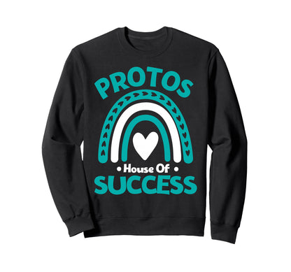 Protos House Success Rainbow Sweatshirt - Aesthetic Graphic Men Women - T-Shirt, Sweatshirt, Hoodie