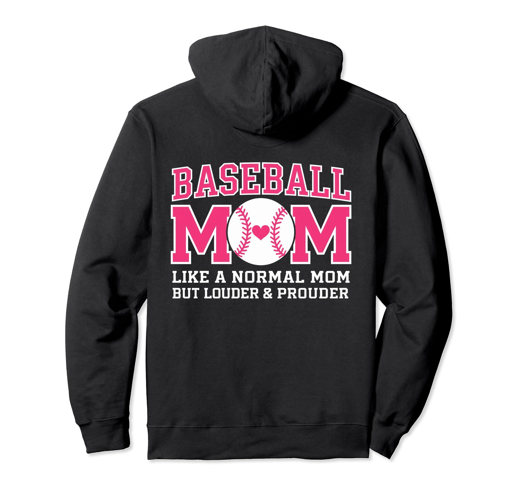 Baseball Mom Like Normal Mom Louder Hoodie - Minimalist Print Men Women - T-Shirt, Sweatshirt, Hoodie
