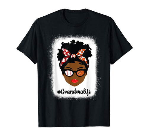 Black Grandma Life Baseball Basketball T-Shirt - Minimalist Print Unisex - T-Shirt, Sweatshirt, Hoodie