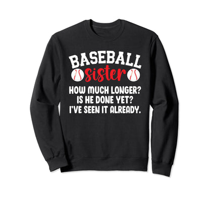 Baseball Sister Baseball Players Sweatshirt - Minimalist Print Unisex - T-Shirt, Sweatshirt, Hoodie