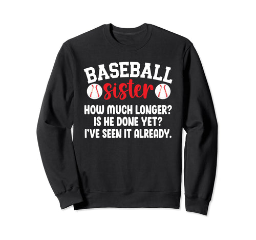 Baseball Sister Baseball Players Sweatshirt - Minimalist Print Unisex - T-Shirt, Sweatshirt, Hoodie