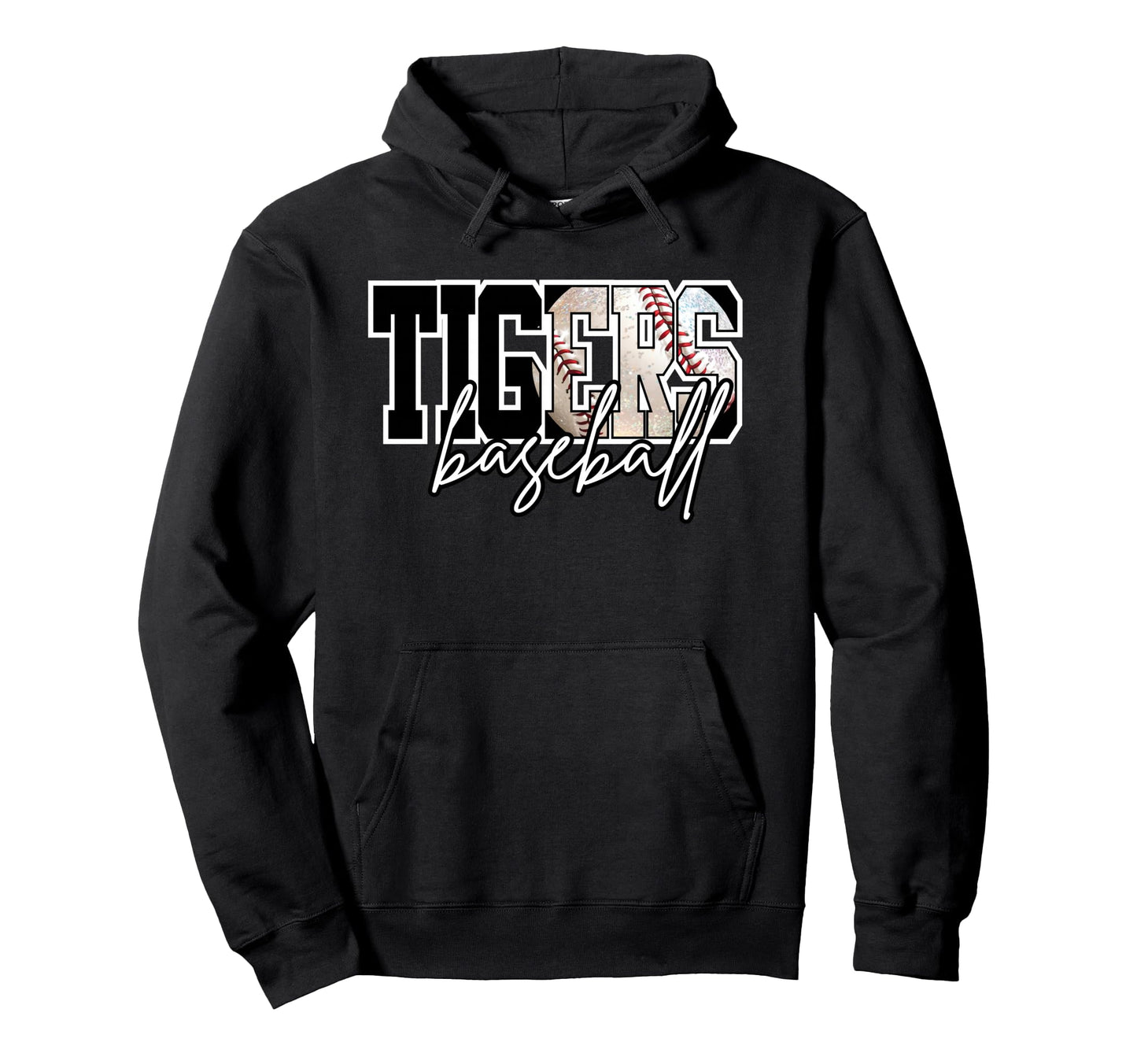 Tigers Baseball Mom Game Day School Hoodie - Fun Novelty Design for Adults - T-Shirt, Sweatshirt, Hoodie