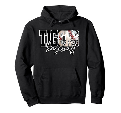 Tigers Baseball Mom Game Day School Hoodie - Fun Novelty Design for Adults - T-Shirt, Sweatshirt, Hoodie