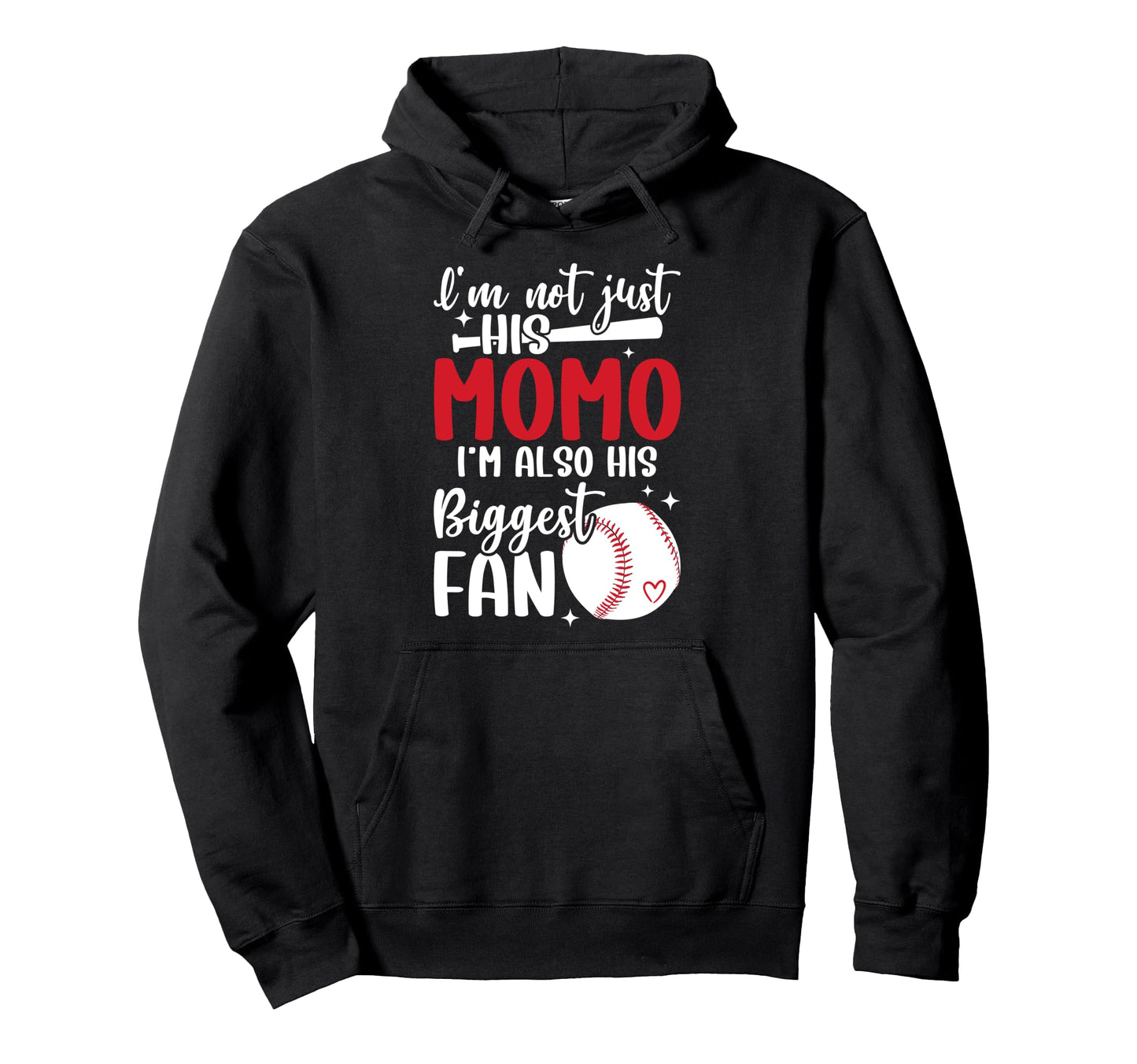 His Biggest Fan Baseball Momo Baseball Hoodie - Trendy Graphic Men Women - T-Shirt, Sweatshirt, Hoodie