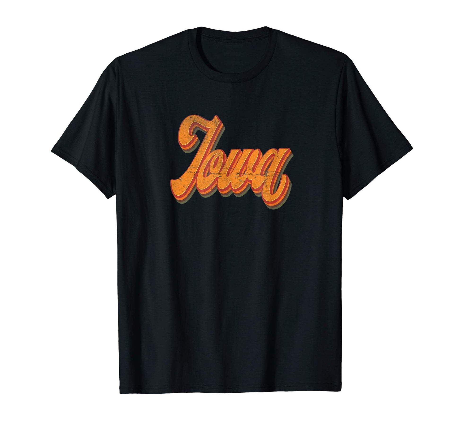 Iowa Us State Map Stripes 1970S 8 T-Shirt - Graphic Print Unisex - T-Shirt, Sweatshirt, Hoodie