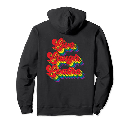 Funny Goth Gothic Parody Rainbow Live Hoodie - Minimalist Print Unisex - T-Shirt, Sweatshirt, Hoodie