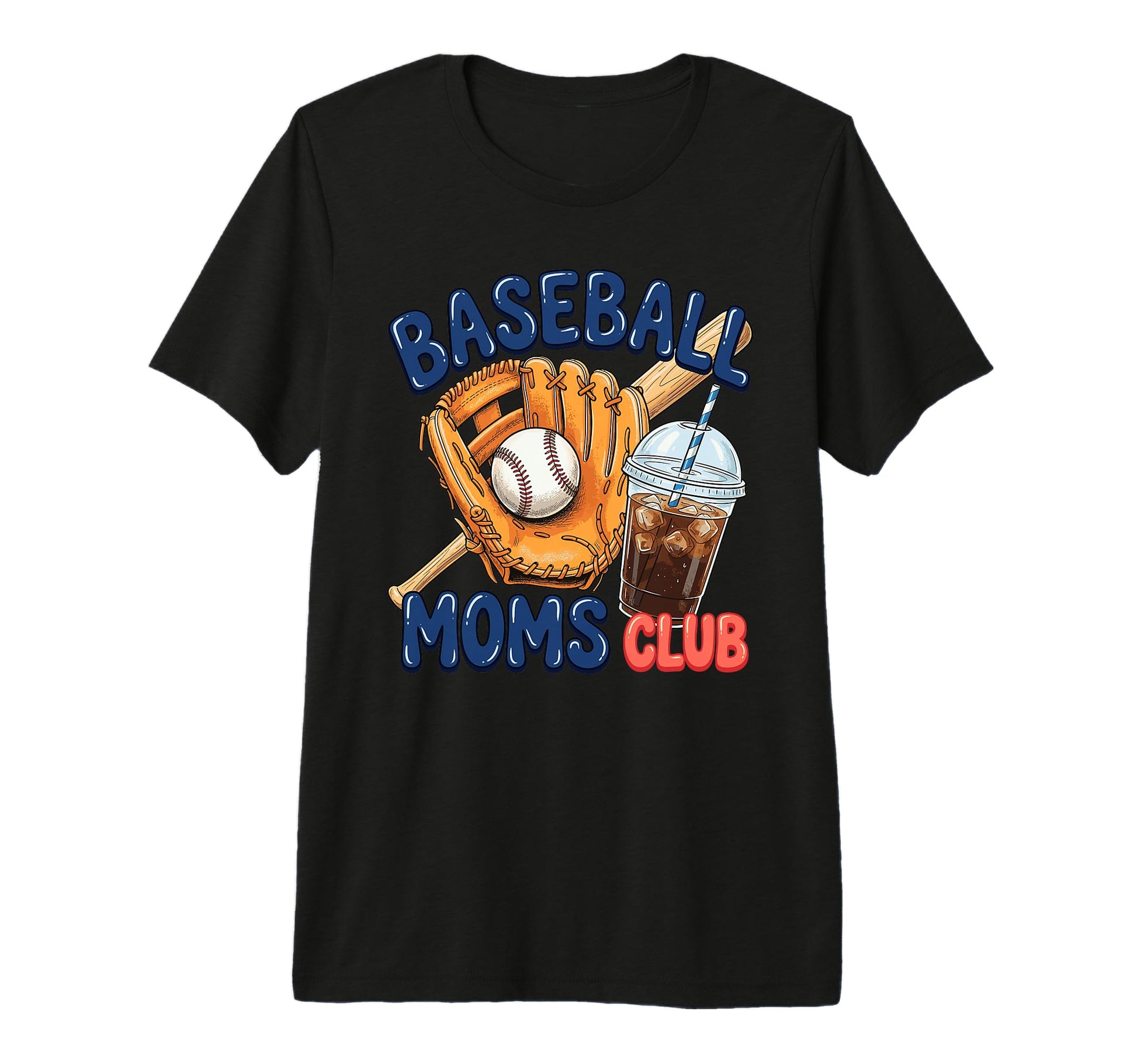 Baseball Moms Club Trendy Gameday T-Shirt - Custom Art Print for Adults - T-Shirt, Sweatshirt, Hoodie