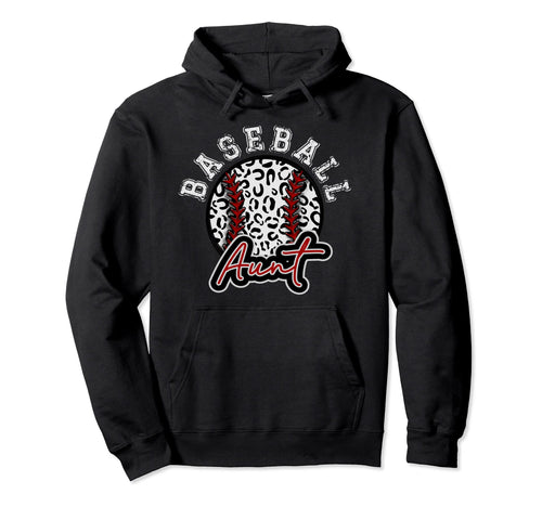 Leopard Cheetah Baseball Aunt Womens Hoodie - Minimalist Print Men Women - T-Shirt, Sweatshirt, Hoodie
