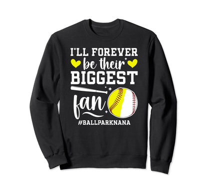 Their Biggest Fan Ballpark Nana Sweatshirt - Unique Graphic Unisex - T-Shirt, Sweatshirt, Hoodie