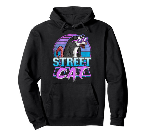 Street Cat Synthwave Retrowave Pastel Hoodie - Novelty Apparel Men Women - T-Shirt, Sweatshirt, Hoodie