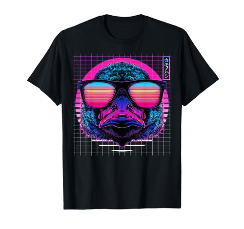 Platypus Sunglasses Animal Vaporwave T-Shirt - Unique Graphic for Adults - T-Shirt, Sweatshirt, Hoodie