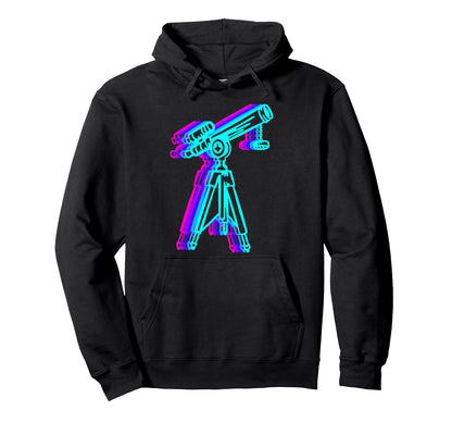 Telescope Astronomy Solar System Hoodie - Casual Everyday Wear Men Women - T-Shirt, Sweatshirt, Hoodie