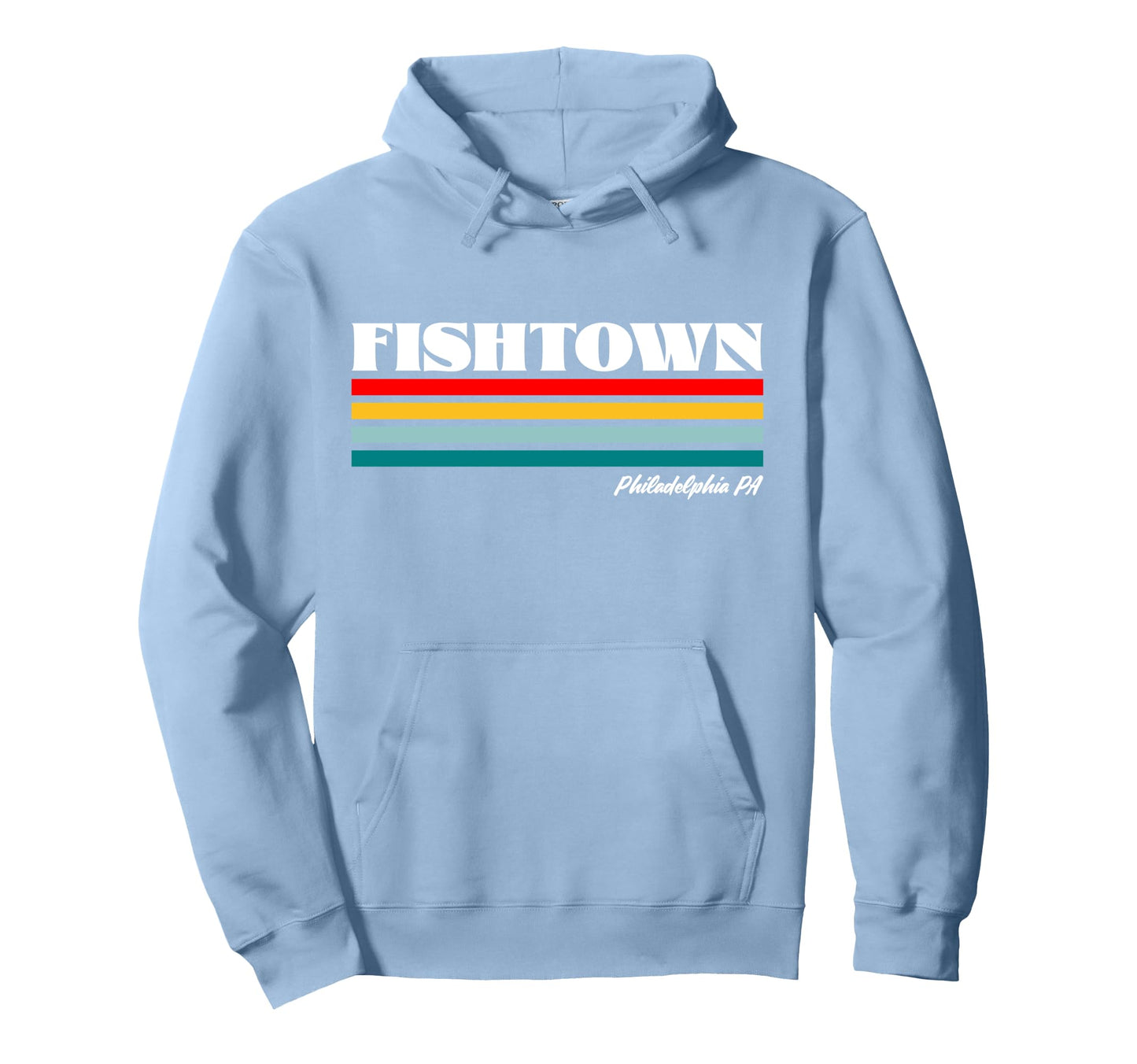 Fishtown Philadelphia Pa Rainbow Hoodie - Streetwear Style for Adults - T-Shirt, Sweatshirt, Hoodie