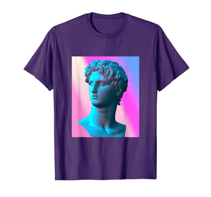 Vaporwave Bust Greek Bust T-Shirt - Fun Novelty Design for Adults - T-Shirt, Sweatshirt, Hoodie