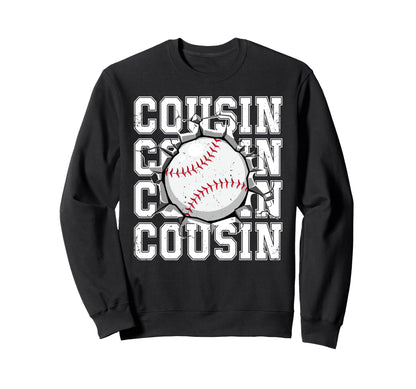 Baseball Cousin Cracked Wall Sweatshirt - Minimalist Print Men Women - T-Shirt, Sweatshirt, Hoodie