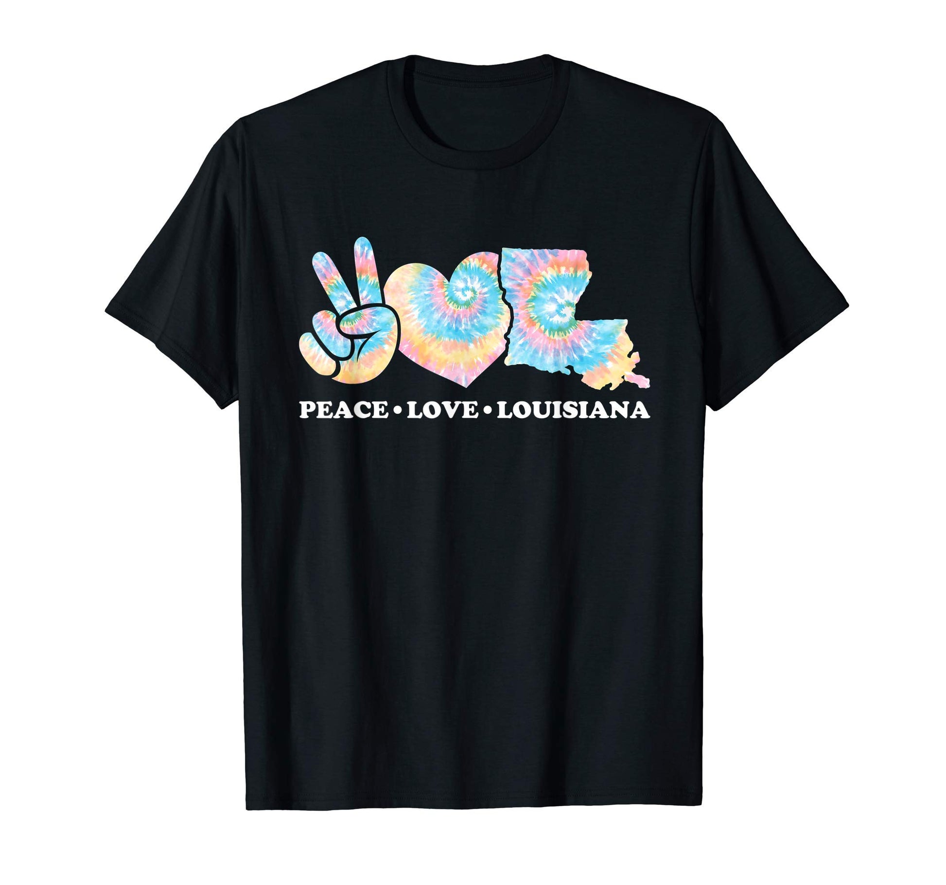 Tie Dye Louisiana Hippie Co Hoodie - Casual Everyday Wear for Adults - T-Shirt, Sweatshirt, Hoodie