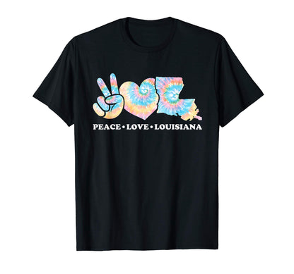 Tie Dye Louisiana Hippie Co Hoodie - Casual Everyday Wear for Adults - T-Shirt, Sweatshirt, Hoodie