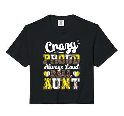 Loud Ball Auntie Softball Baseball Sweatshirt - Custom Art Print Men Women - T-Shirt, Sweatshirt, Hoodie