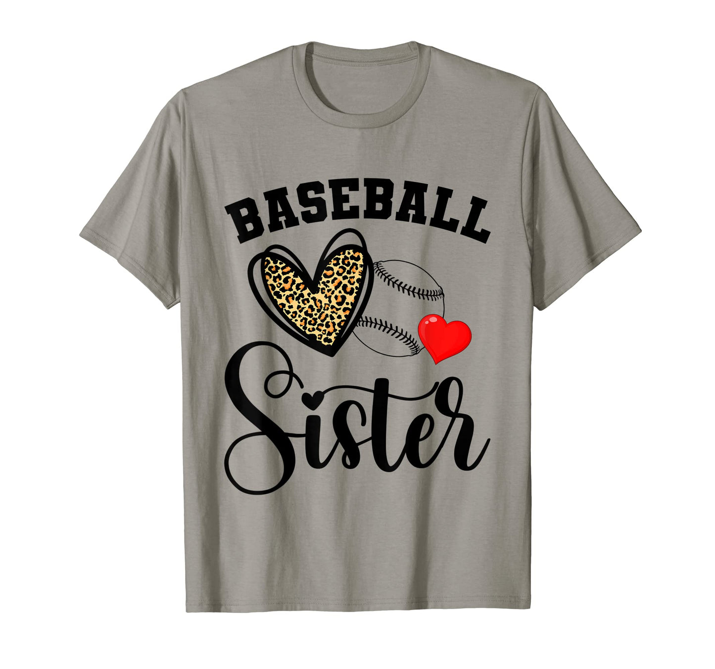 Funny Leopard Sister Baseball Lover T-Shirt - Graphic Print Men Women - T-Shirt, Sweatshirt, Hoodie
