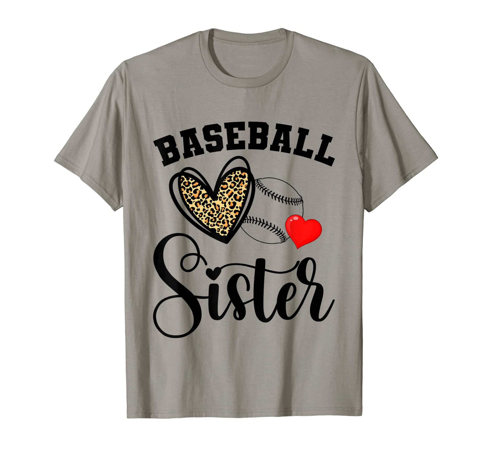 Funny Leopard Sister Baseball Lover T-Shirt - Graphic Print Men Women - T-Shirt, Sweatshirt, Hoodie