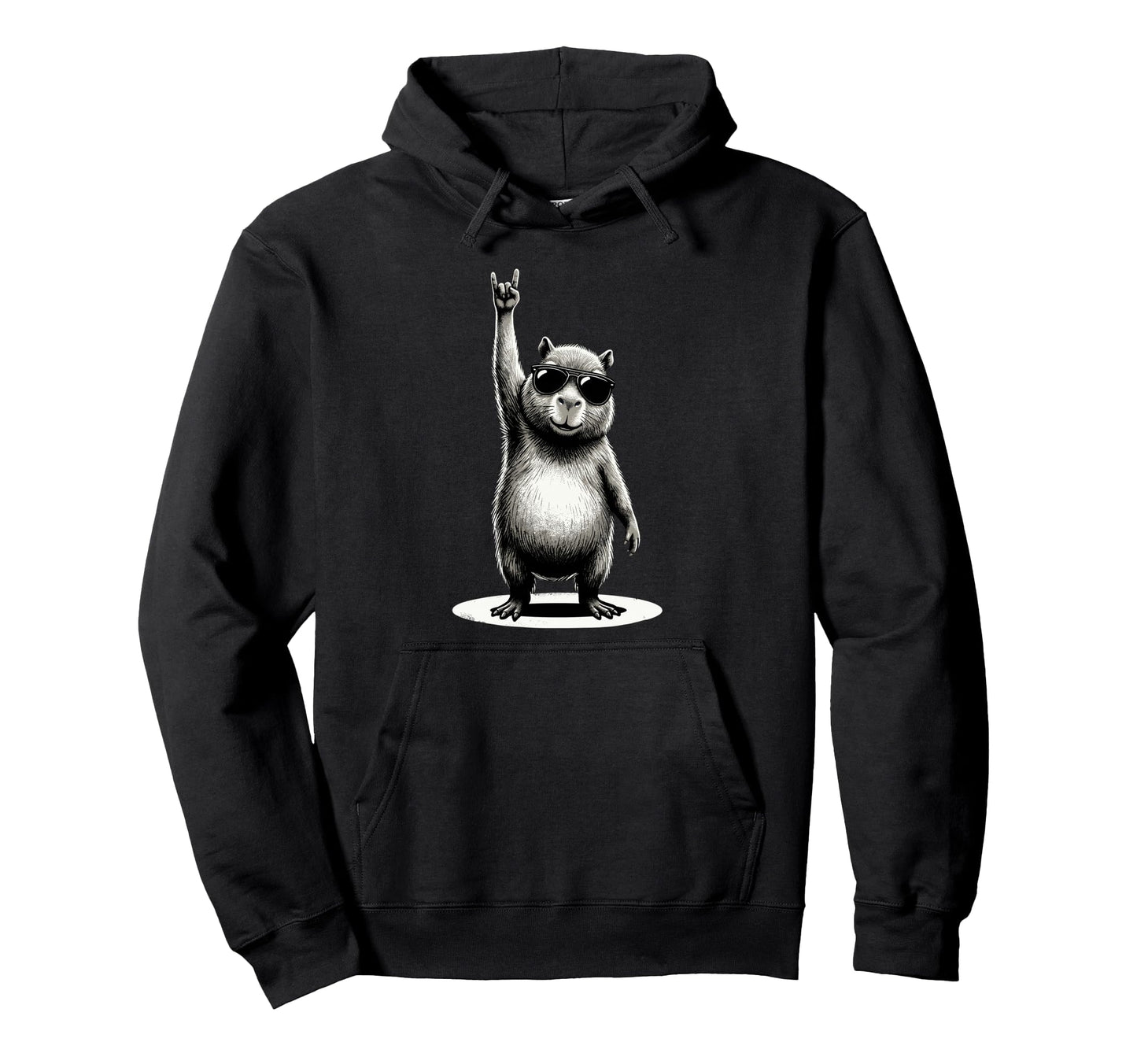 Capybara Rock Rock And Roll Funny Hoodie - Trendy Graphic for Adults - T-Shirt, Sweatshirt, Hoodie