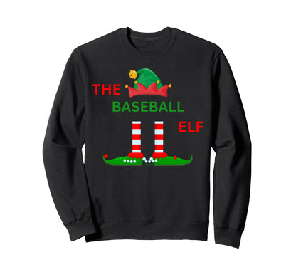 Baseball Funny Elf Pajamas Family Sweatshirt - Graphic Print Men Women - T-Shirt, Sweatshirt, Hoodie