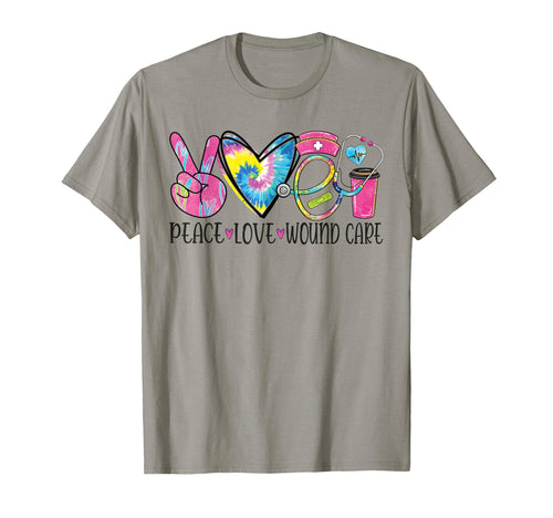 Peace Love Wound Care Nurse Nursing Heart T-Shirt - Graphic Print Unisex - T-Shirt, Sweatshirt, Hoodie