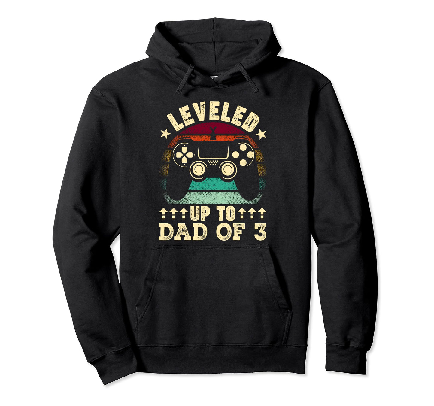 Leveled Up To Dad 3 Fathers Day New Dad Hoodie - Minimalist Print Unisex - T-Shirt, Sweatshirt, Hoodie