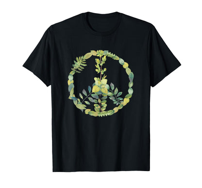 Peace Love 60S 70S Flower Power T-Shirt - Fun Novelty Design Men Women - T-Shirt, Sweatshirt, Hoodie