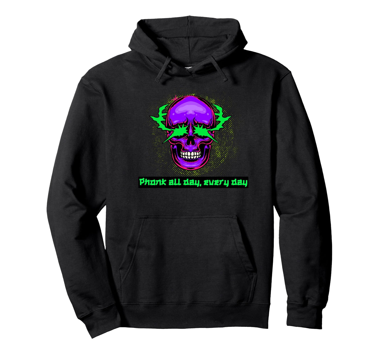 Phonk Vaporwave Skull Aesthetic Hoodie - Custom Art Print for Adults - T-Shirt, Sweatshirt, Hoodie