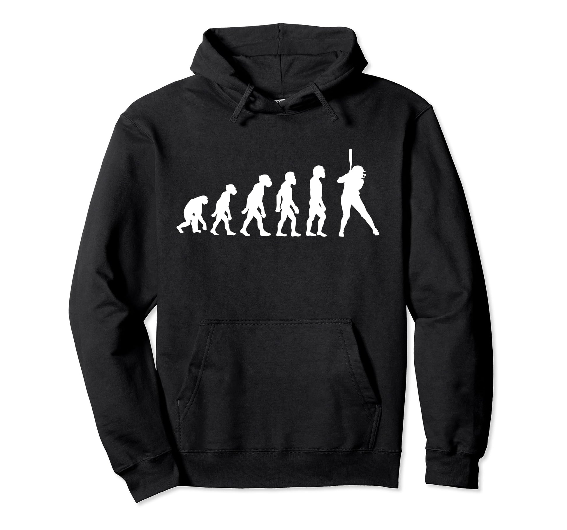Funny Human Softball Player Hoodie - Fun Novelty Design for Adults - T-Shirt, Sweatshirt, Hoodie
