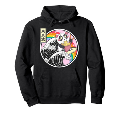 Panda Bear Ramen Noodle Japanese Hoodie - Trendy Graphic Men Women - T-Shirt, Sweatshirt, Hoodie