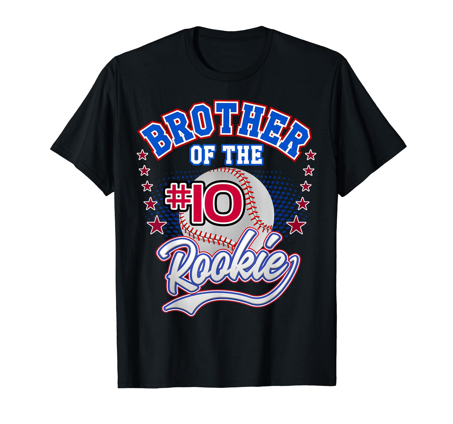 Brother Rookie 10Th Birthday Baseball T-Shirt - Aesthetic Graphic Unisex - T-Shirt, Sweatshirt, Hoodie