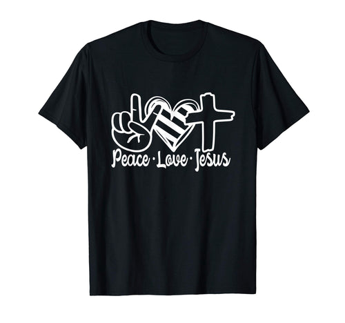 Peace Hand Striped Heart Christian T-Shirt - Unique Graphic Men Women - T-Shirt, Sweatshirt, Hoodie