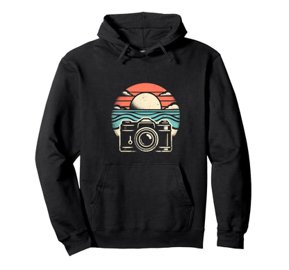 Sunset Camera Hoodie - Fun Novelty Design for Adults - T-Shirt, Sweatshirt, Hoodie